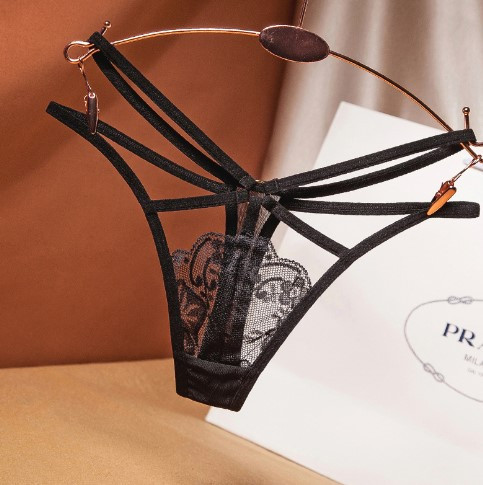 Еротичні стрінги чорні - розмір універсальний (42-44) Київ - фото 1