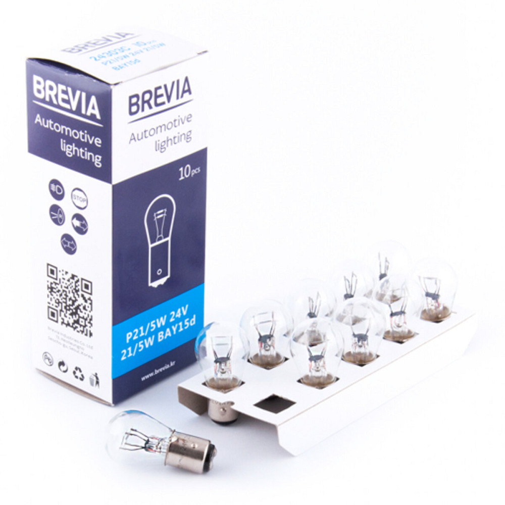 Лампа розжарювання Brevia P21/5W 24V 21/5W BAY15d CP, 10шт Киев - изображение 1