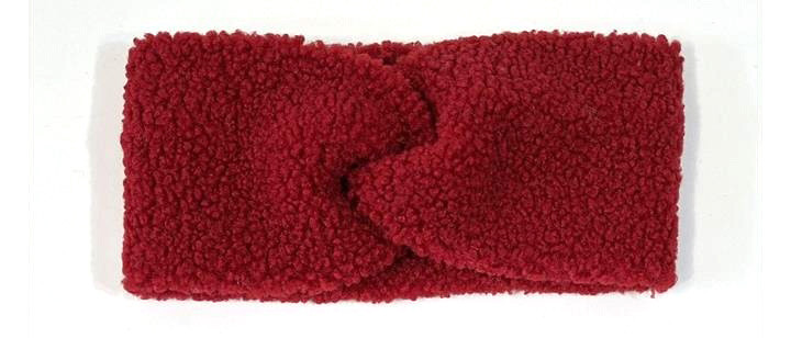 Пов'язка для волосся каракуль тепла червона Київ - фото 1