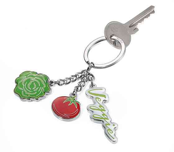 Брелок Troika VEGGIE, метал, емаль Ровно