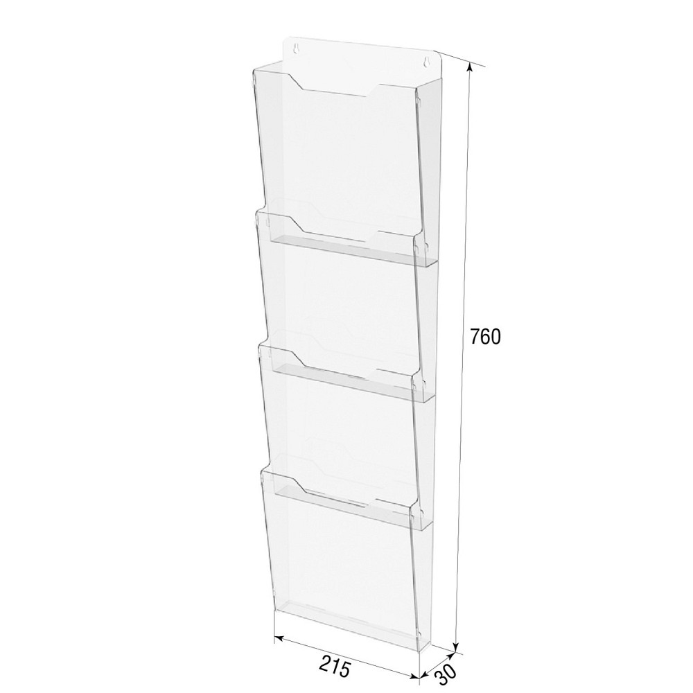 Карман буклетница EKOSTAR А4 вертикальный 4 кармана Киев - изображение 3
