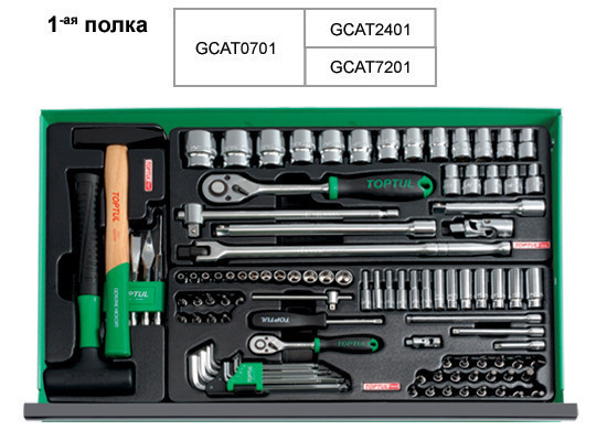 Ящик для СТО, інструмент TOPTUL (Pro-Line) 3 секції 157 од. GCAZ0011 Чернігів - фото 3