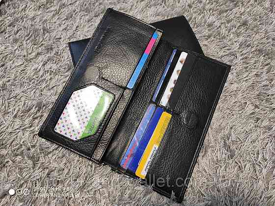 Стильный мужской кожаный купюрник на магнитах черного цвета Marco Coverna MSM 6 Киев