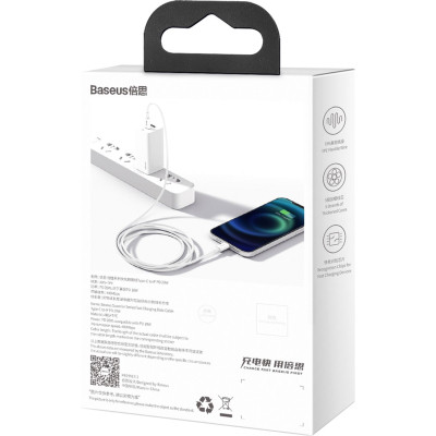 Дата кабель USB-C to Lightning 1.0m 20W Superior Series White Baseus (CATLYS-A02) Вінниця - фото 5