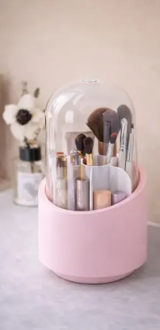 Поворотный органайзер для косметики и аксессуаров 360 Розовый Коломия - фото 1