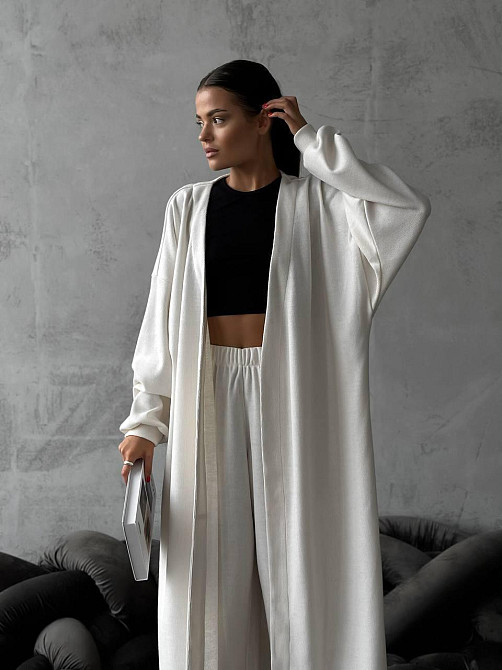 Жіночий стильний повсякденний костюм з щільного рубчика Одеса - фото 1