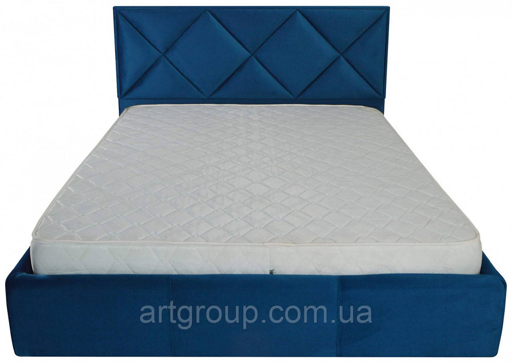 Кровать Двуспальная Leeds Comfort 160 х 190 см Missoni 017 С подъемным механизмом и нишей для белья Синий Днепр - изображение 16