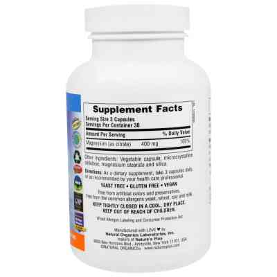 Мінерали Natures Plus Магній 400мг, KalmAssure, 90 гелевих капсул (NAP-33602) Вінниця