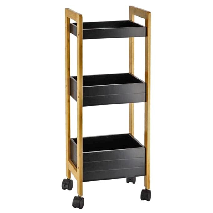 Етажерка для ванної на коліщатах "Віжн" сієна-венге Миколаїв - фото 1