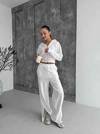 Женский повседневный костюм двойка турецкая петля Молочный, 42/44 Одесса