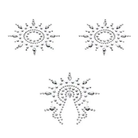 Пестіс з кристалів Petits Joujoux Gloria set of 3 - Silver, прикраса на груди та вульву Львов