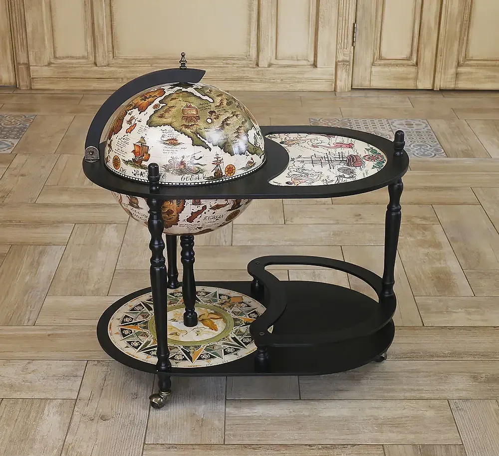 Глобус бар зі столиком Карта світу чорний сфера 42 см Гранд Презент mastersem Київ - фото 4