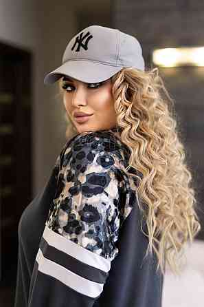 Жіночий світшот зі вставками "Artes" оптом | Батал 54-56, Графіт Київ