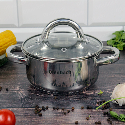Каструля нержавіюча сталь 1,5л 16*8см 100523 Ofenbach Житомир