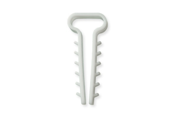 Дюбель швидкого монтажу для кабелю (8х5) плоский  білий (пач. 100шт) Харків