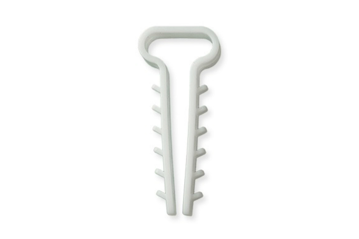 Дюбель швидкого монтажу для кабелю (8х5) плоский  білий (пач. 100шт) Харків - фото 1