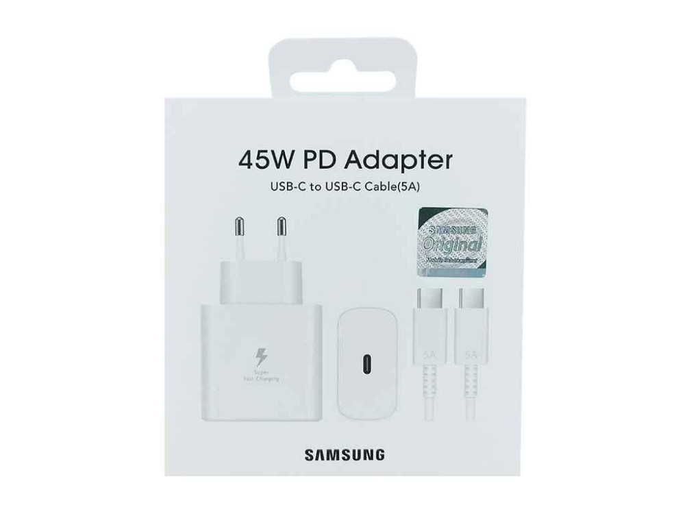 Сетевое зарядное устройство Type-C to Type-C 45W (cable 5A) ТМ Samsung Киев - изображение 1