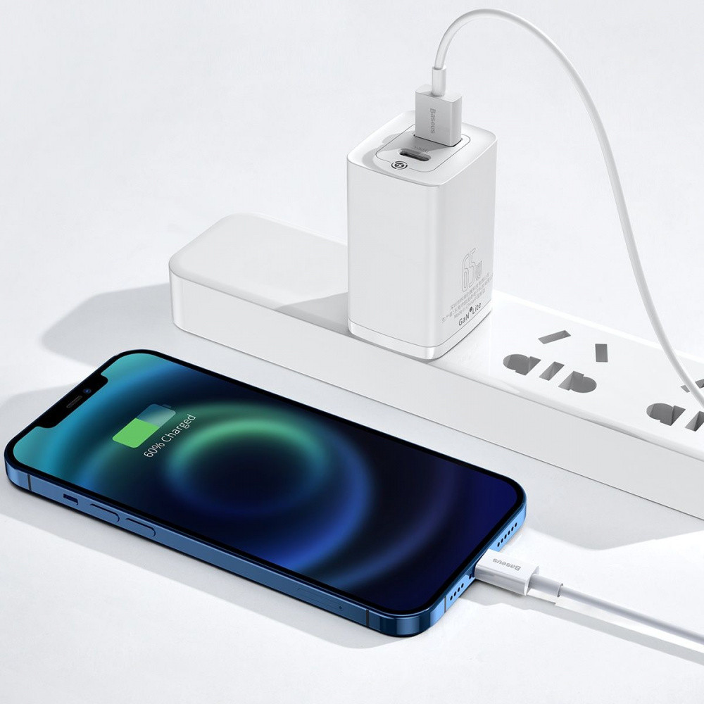 Кабель Baseus Superior Series Fast Charging Lightning 2.4A 0,25м белый Львов - изображение 5