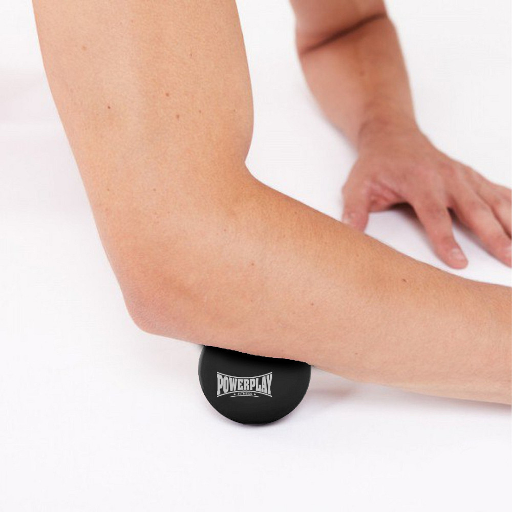 Масажний силіконовий м'яч PowerPlay PP-4354 Silicone Lacrosse Ball (6.3см.) Чорний Каменское - изображение 3