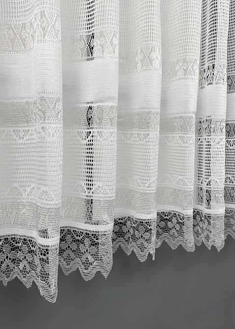 Тюль сітка VR-Textil Juli № 1869т Арка на кухню колір білий 500х150 см (53-0165) Київ - фото 6