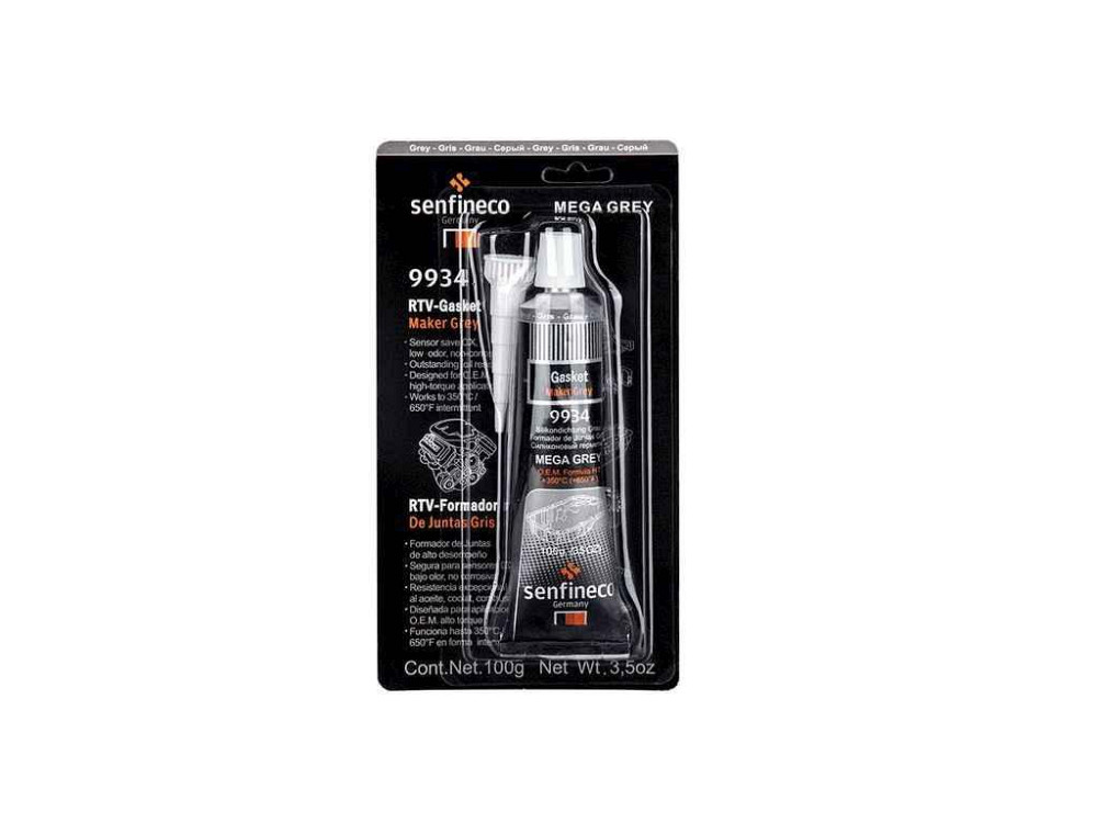 Силиконовый герметик серый RTV Silicone Grey 100г ТМ SENFINECO Киев - изображение 1