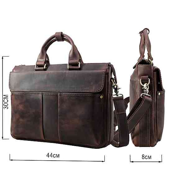 Сумка Vintage 14565 з натуральної шкіри Коричнева Київ