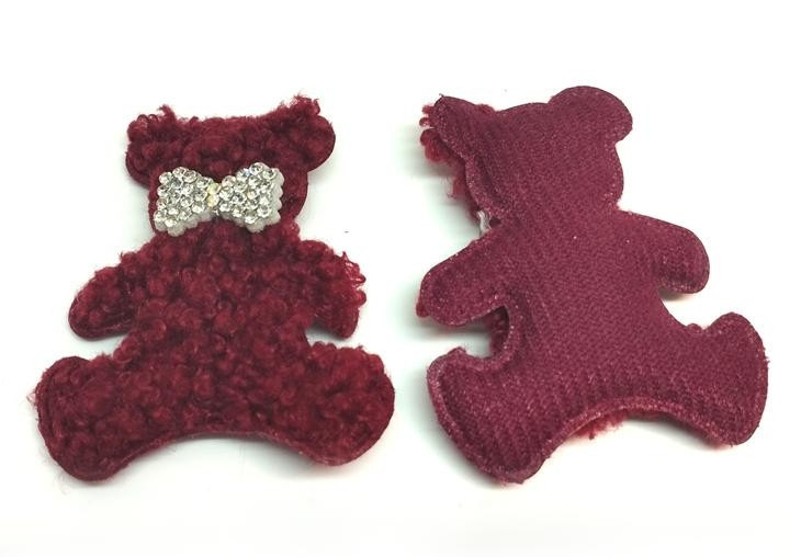 Патч нашивка на одежду Мишка бордо 10 шт Киев - изображение 1