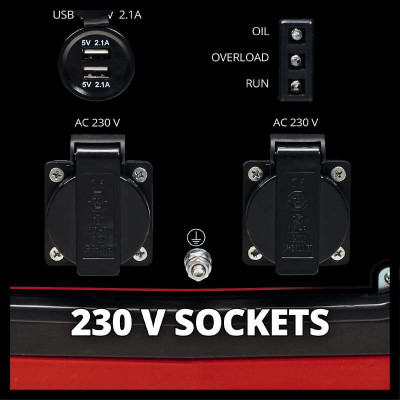 Генератор Einhell інверторний TC-IG 2000, 230В (1 фаза), 1.8/2kW, ручний старт, 21.6кг (4152590) Вінниця - фото 9