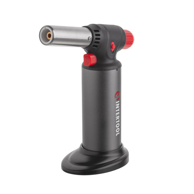 Пальник газовий заправний, п'єзорозпал, 1100 °C INTERTOOL GB-0009 Київ - фото 1