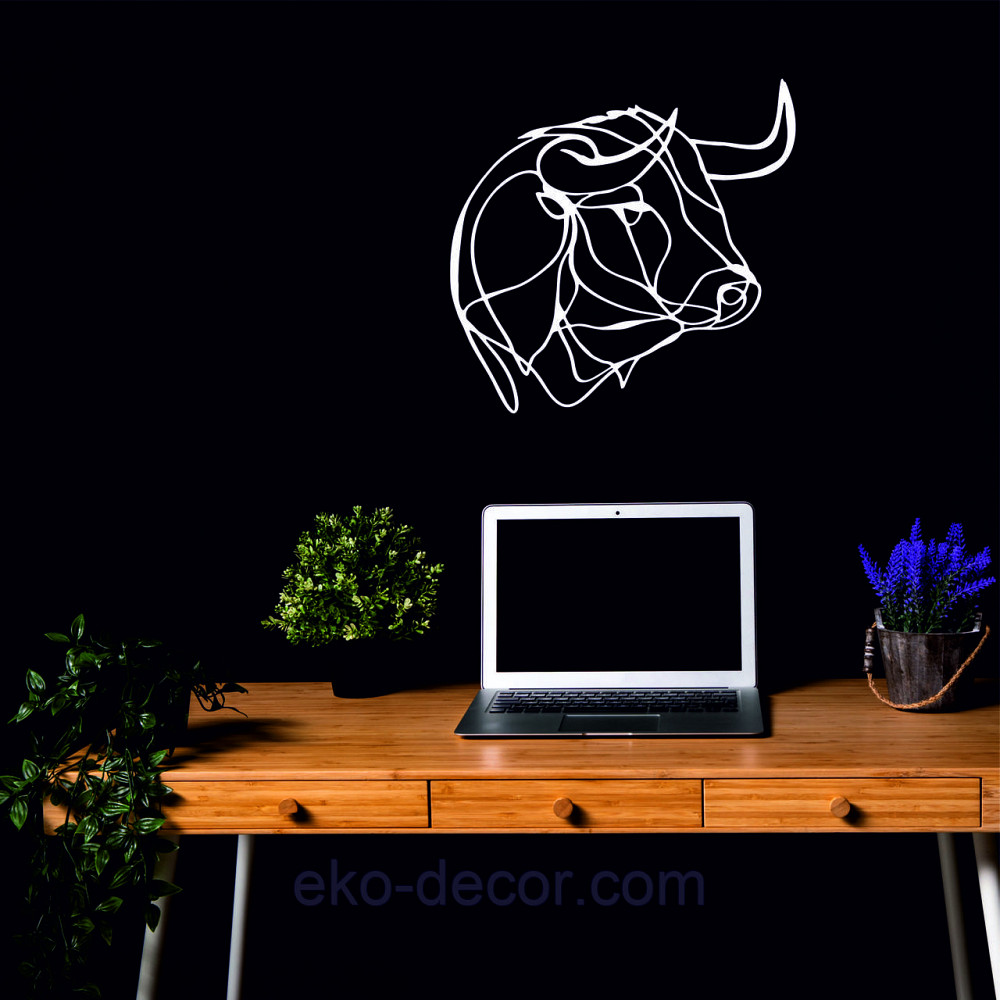 Настенный декор Панно «Бык» Декор на стену 90*90 см, Белый Киев - изображение 6