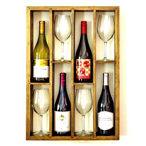 Настенная винная полка 
