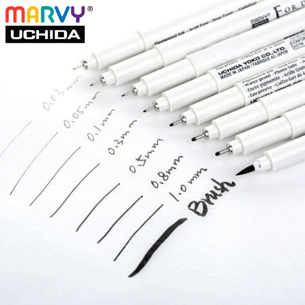 Мульти-лайнер 0.03мм черный 4600-S Marvy Киев - изображение 3