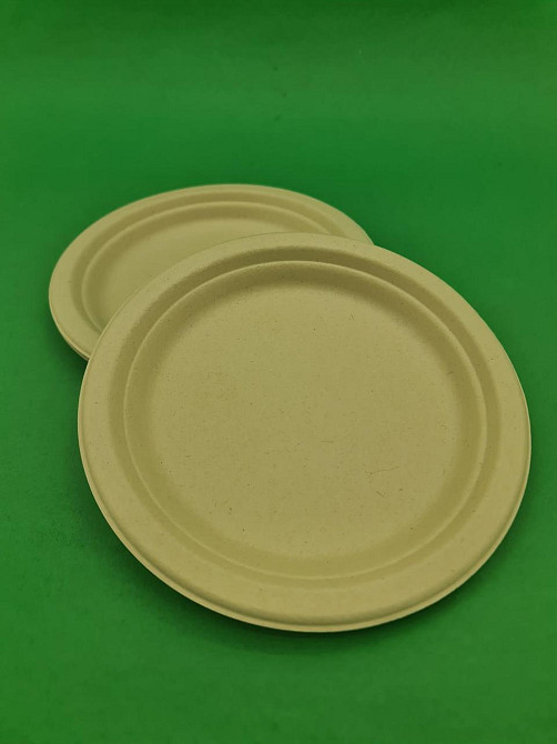 Тарелка бумажная круглая 160мм бежевая  D-7  (50 шт) Харьков - изображение 2