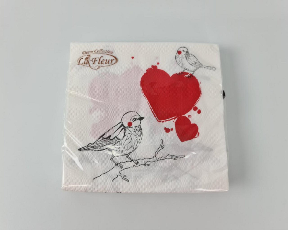 Серветка (ЗЗхЗ, 20 шт.) La Fleur Закохані пташки (996) (1 пачка) Харків - фото 4