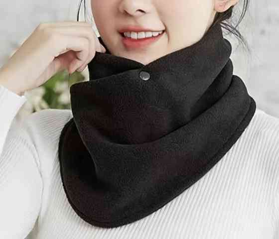 Шарф-хомут на кнопках Чорний Сміла