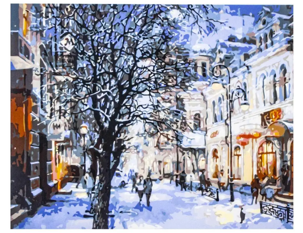 Картина за номерами "Зимовий вечір" розмір 40 х 50 см, код 6298 Одеса - фото 1