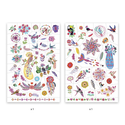 Набор для творчества Djeco Яркие птицы наклейки на тело (DJ09615) Винница - изображение 2