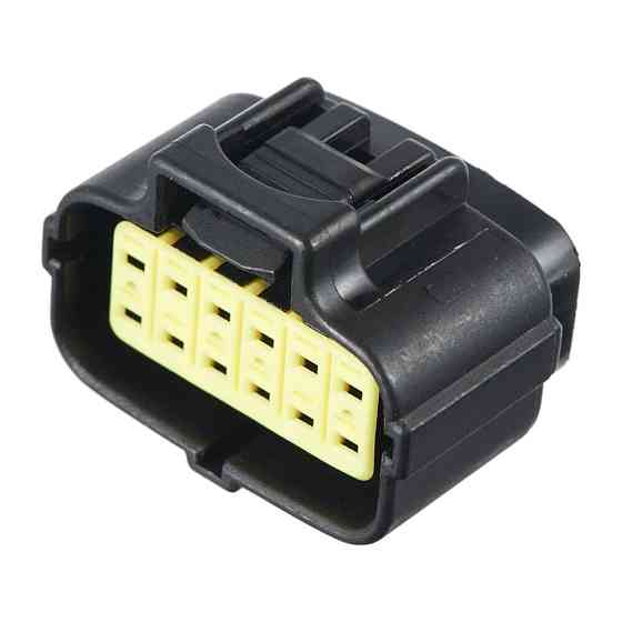 Електричний з'єднувач, 12-контактний Чорний, Пластик Київ