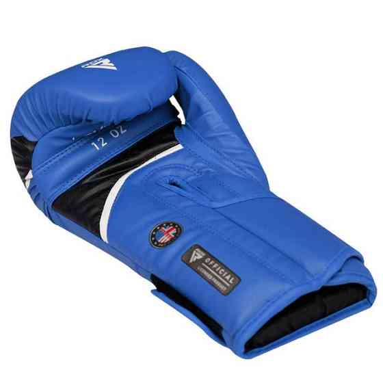 Боксерські рукавиці RDX AURA PLUS T-17 Blue/Black 16 унцій (капа в комплекті) Кам'янське