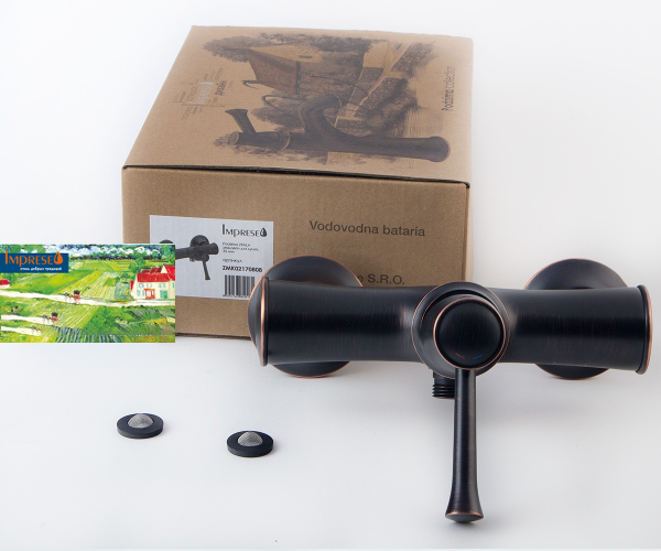 Змішувач для душу Imprese Podzima Zrala ZMK02170808 чорний / бронза Київ - фото 3