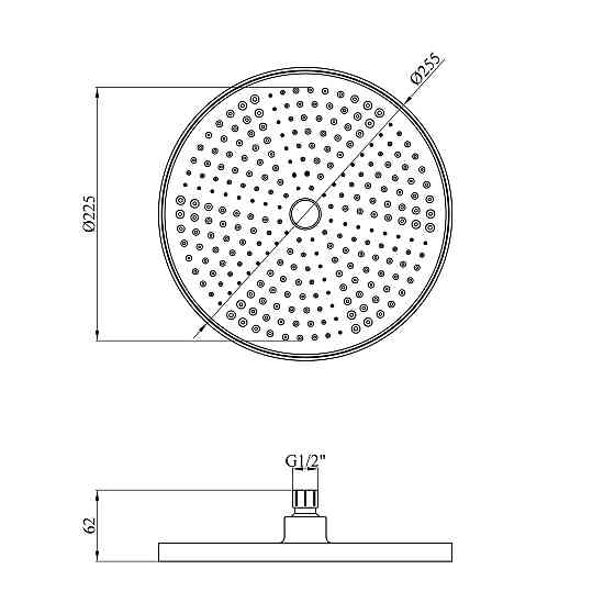 Лейка для верхнего душа Kroner Element 2801532915Z-3801 Киев