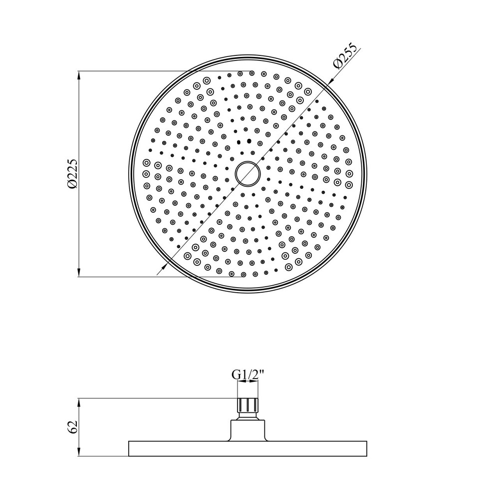 Лейка для верхнего душа Kroner Element 2801532915Z-3801 Киев - изображение 2