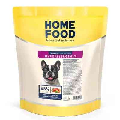 Сухий корм для собак Home Food ADULT MINI/MEDIUM Hypoallergenic з телятиною, овочами та духмяними травами 300 г (4820290090200) Вінниця