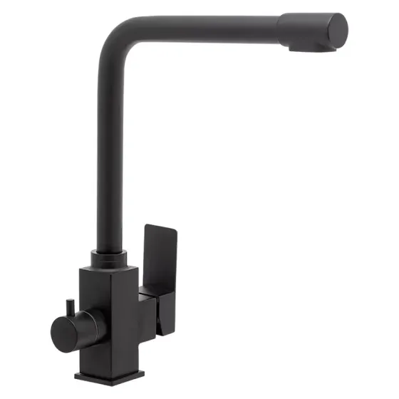 Смеситель для кухни с подключением к фильтру WEZER PRO4C-02-BLACK черный Киев