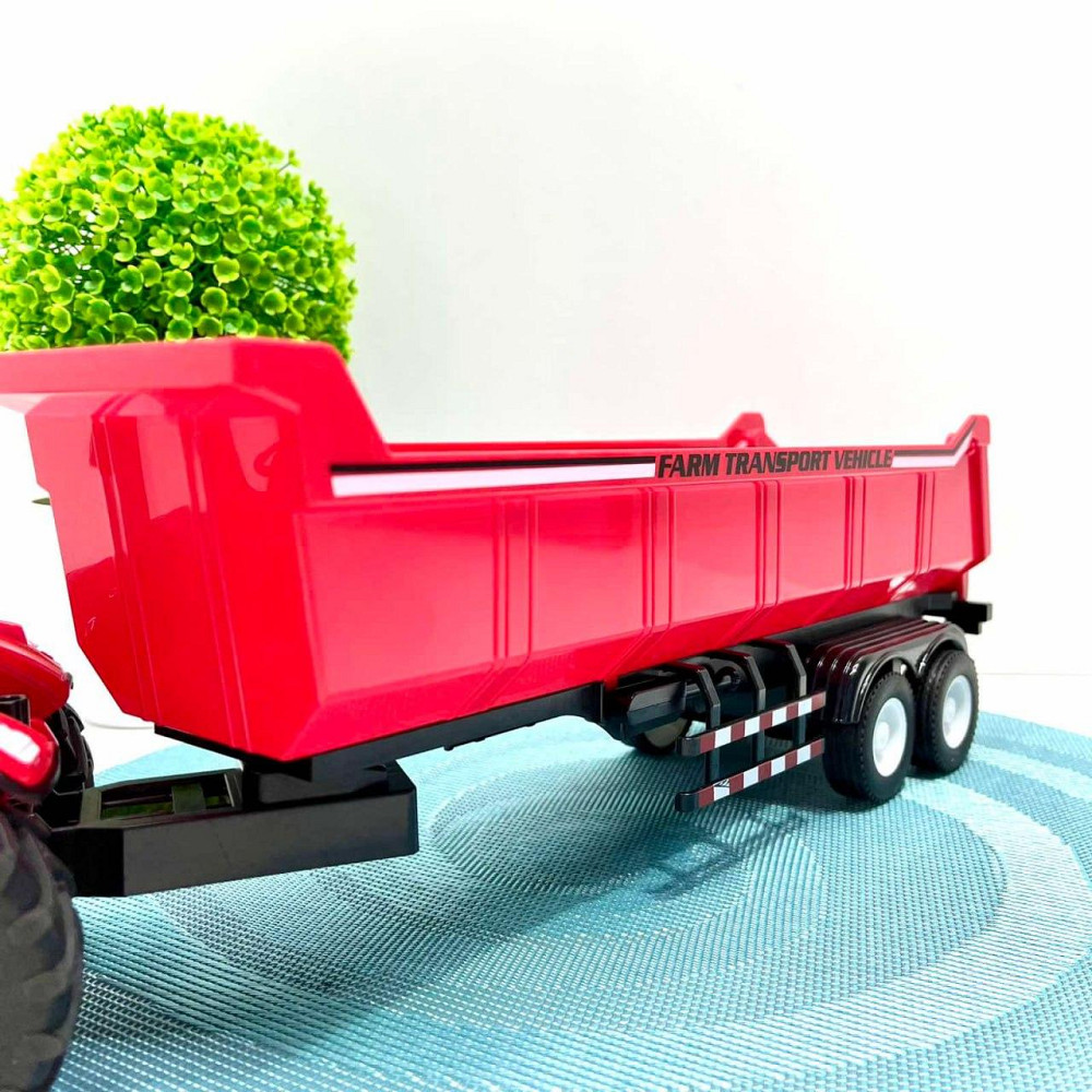 Трактор інерційний з причепом масштаб 1:14 гумові колеса світло звук Червоний (99-55D)) Чернигов - изображение 6