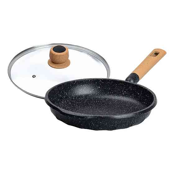 Алюмінієва сковорода 2,8 л мармурова з антипригарним покриттям Ø 28 см чорна MGC HP-4-425B Коломия