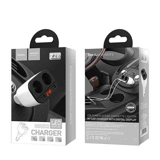 Автомобільний зарядний пристрій HOCO Z28 Power ocean cigarette lighter цифровий display 6957531091967 Одеса