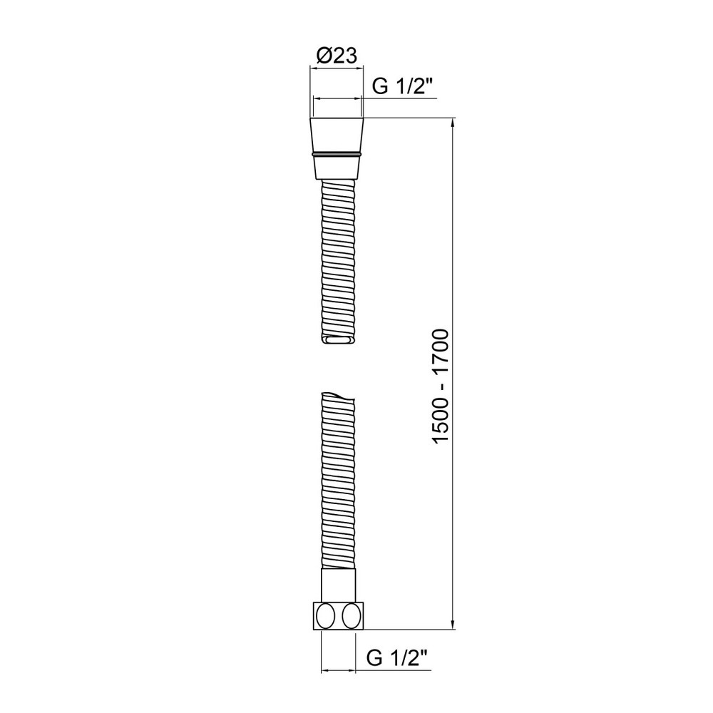 Шланг Lidz Niagara 06 1,5-1,7 м LDNIA06CRM35454 Chrome Київ - фото 2