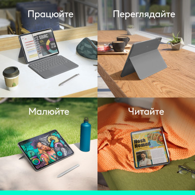 Чохол до планшета Logitech Combo Touch for iPad Air 13-inch (M2) OXFORD GREY - US (L920-012618) Вінниця - фото 6