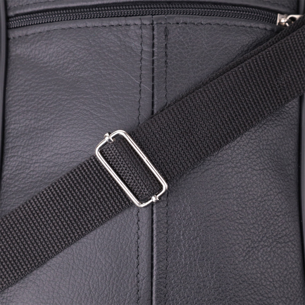 Вместительная мужская вертикальная сумка из натуральной кожи Vintage sale_15111 Черный Киев - изображение 7